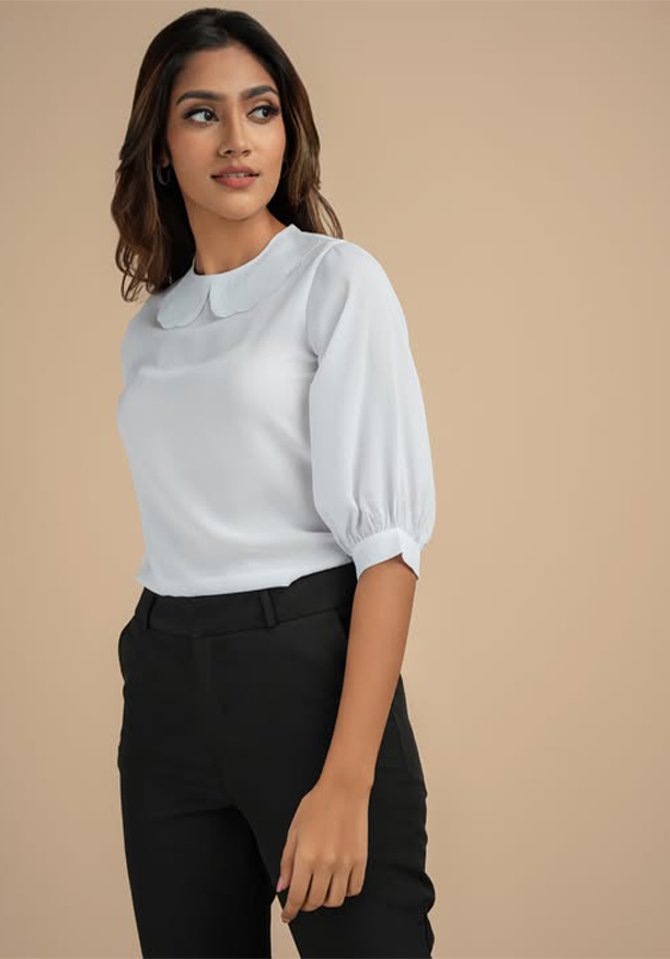 OLIVIA WHITE BLOUSE